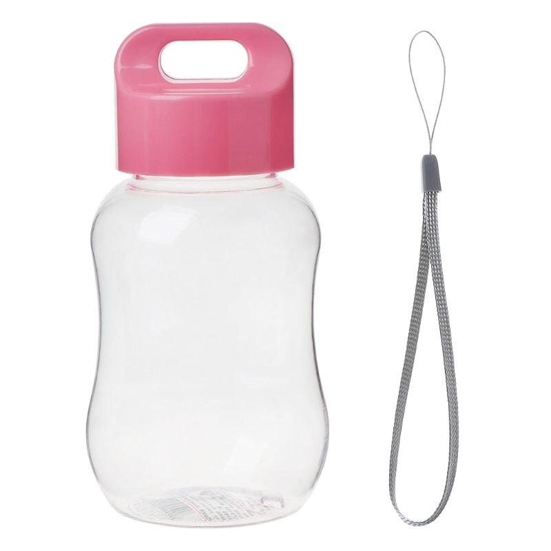 200Ml Plastic Water Bottle Mini Cute Water Bottle For Children Kids Portable Leakproof Small Water Bottle Bpa Free: Pink