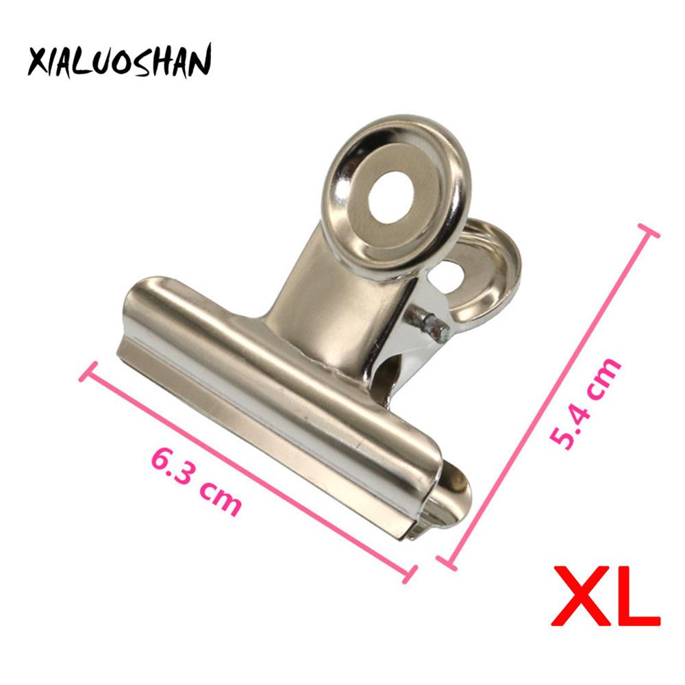 10 st metall sedelklämma silver bulldog klämma rostfritt stål biljett clip brevpapper räkningar metall klämma kontor skolmaterial: Xl