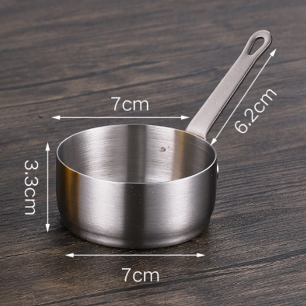Roestvrijstalen melkpot Steelpan Anti-aanbak kleine pan Minipotten met handvat voor het opwarmen van melkkokken Papnoedels: Rood