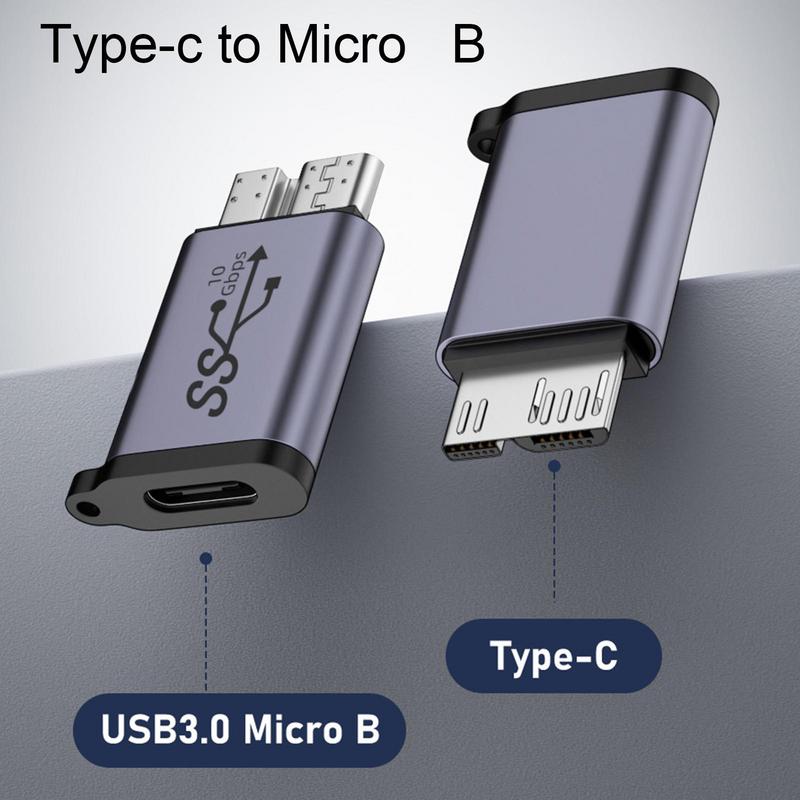 Micro B USB C 3.0 Male to Type C Female Adapter Type-C USB3.0 Micro B Connector for External Hard Drive Disk HDD Cable Adapter