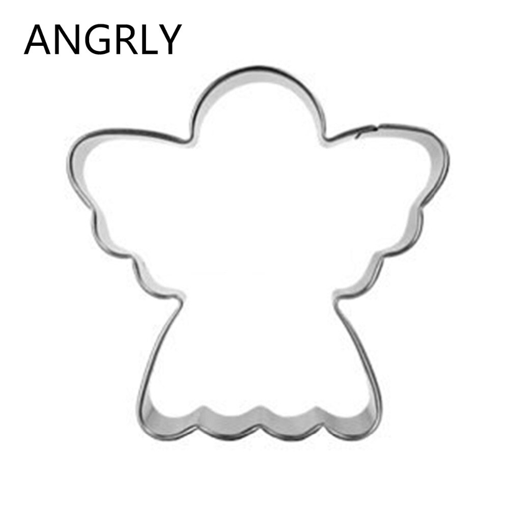 Angel Cake Decoratie Gebakjemixer Biscuit Cookie Cutter Gereedschap Keuken Cakevorm Benodigdheden Roestvrijstalen Jaar