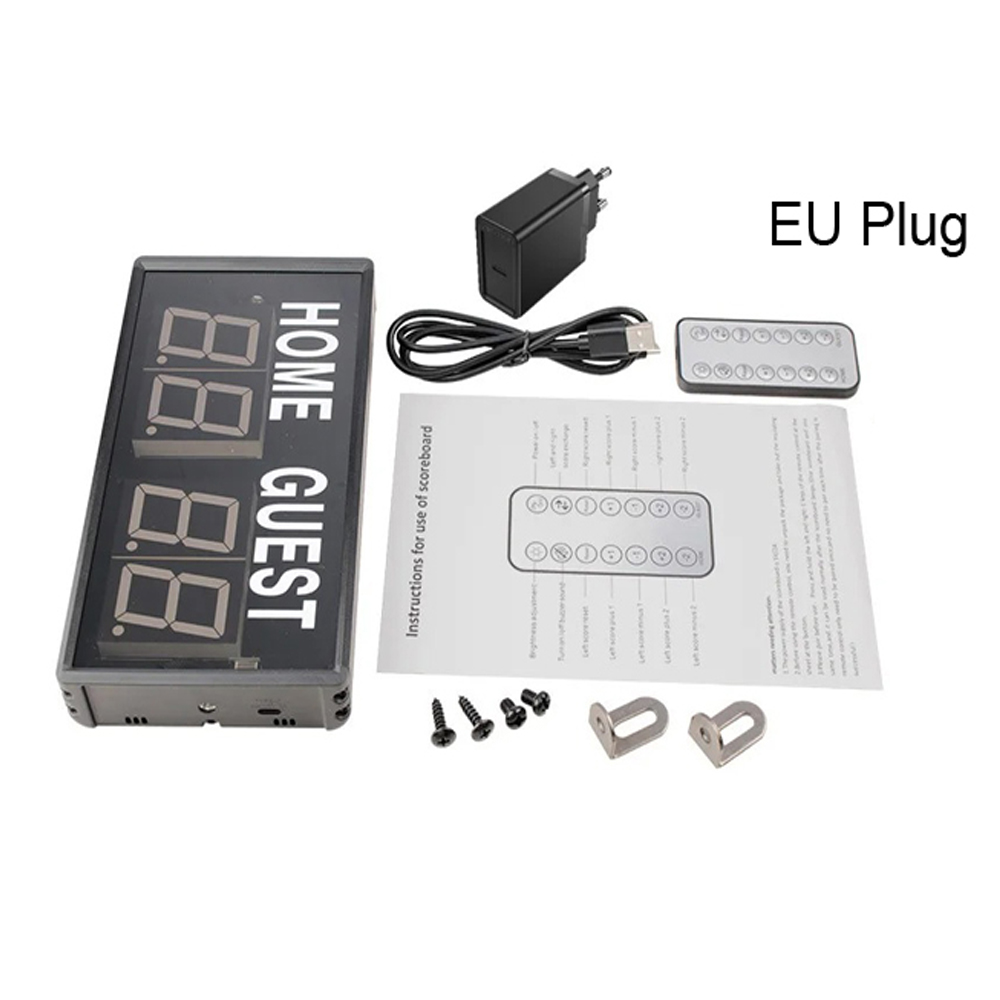 4-cijferig digitaal LED-scorebord Elektronische scorehouderklok, voor maïsgat / pingpong / tafeltennissport, binnen- / buitenspellen: legergroen