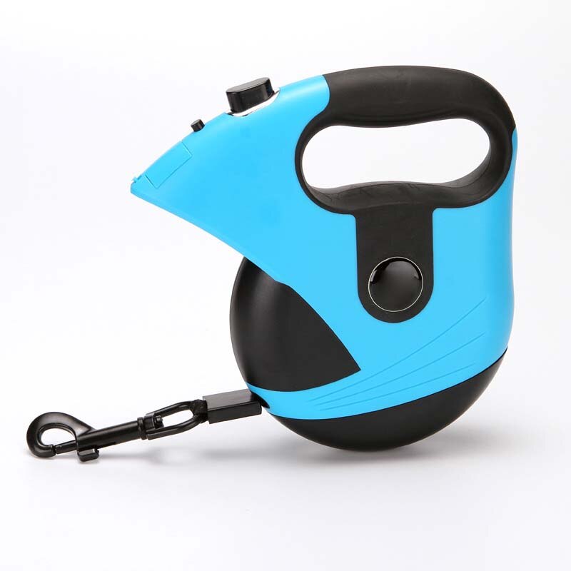 Retractable Dog Leash 16 Feet Heavy Duty Retractable Walking One-Handed Brake, Pause, Lock, Build-in LED Flashlight PL052: Blue