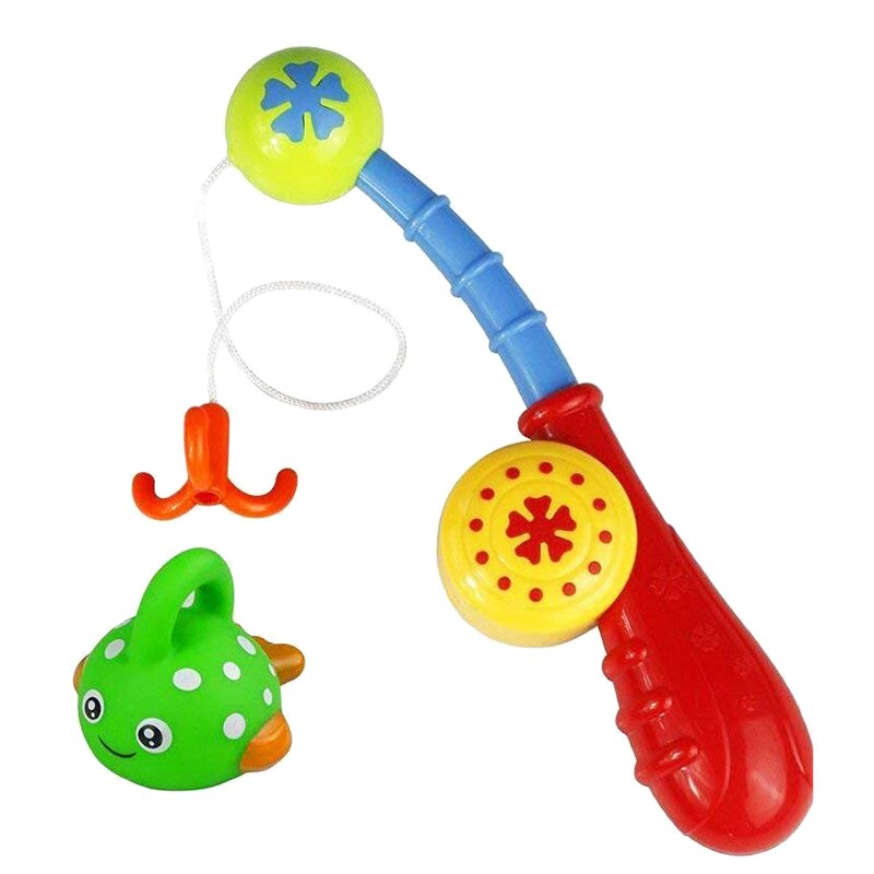 Bath Toys for Toddlers Colorful Floating Fishing Games with Fish and Fish Rod in Bathtub Pool Shower Kit Bath Time for Baby Chil