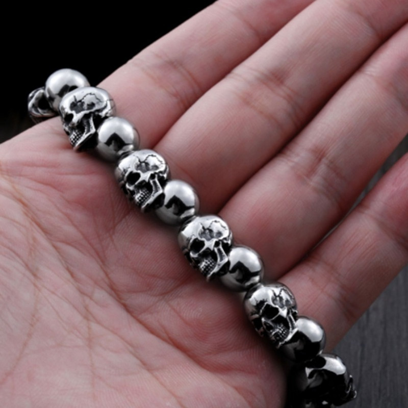 Fdlk 316L Rvs Punk Schedel Armband Persoonlijkheid Mode Mannen Sieraden