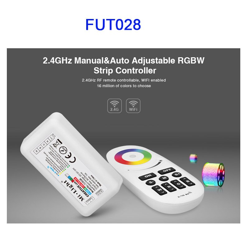 Miboxer 2.4g led strip dimmer touch dual hvid/rgb/rgbw led strip controller fut 020/ fut 021/ fut 022/ fut 025/ fut 027/ fut 028: Fut 028