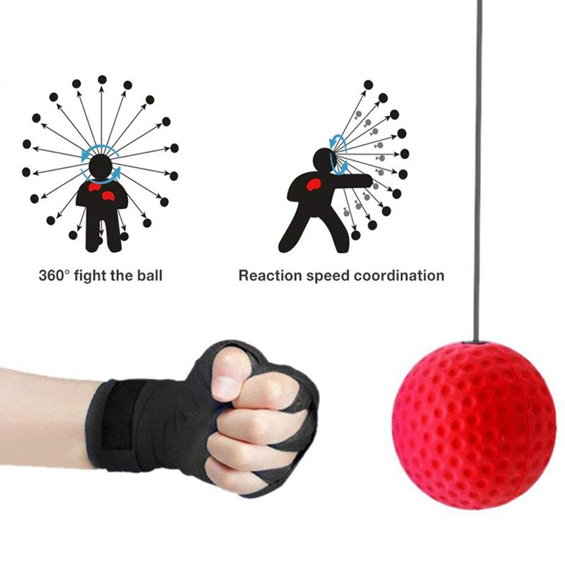 Bola de socos para boxe com reflexo e velocidade, bola para treinamento de reação para boxe sanda muay thai treinamento de mão e olho reação força