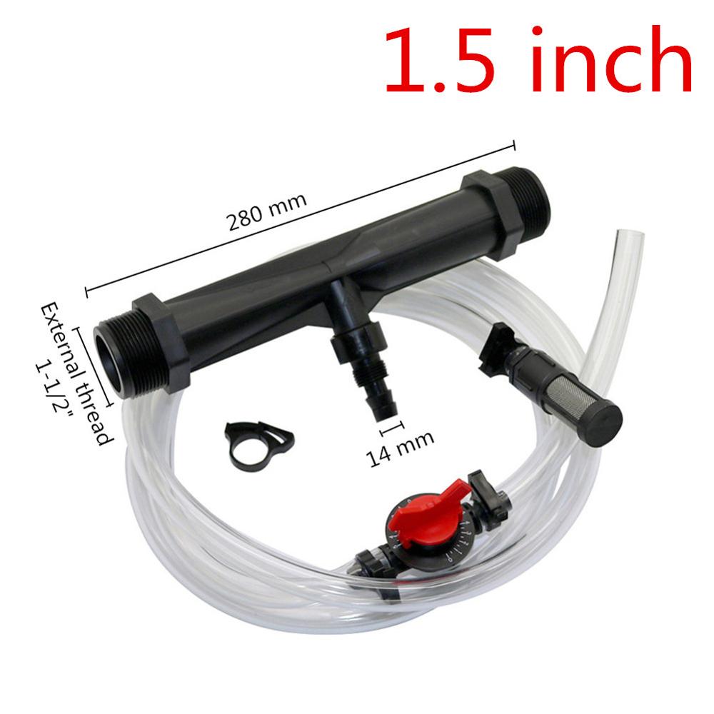 Kits de inyectores de fertilizante Venturi de rosca macho de 1 pulgada y 1,5 pulgadas con Tupe, sistema de riego para agricultura y jardín, herramienta de fertilizante, 1 Juego: 1.5 Inch