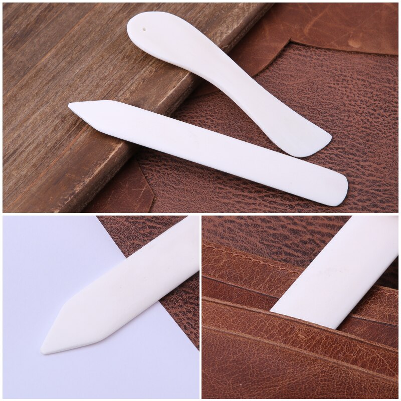 KAOBUY 19Pcs Leather Craft Bookbinding Kit Paper Creaser Waxed Thread Awl Needle Binder Clips DIY Sewing Set