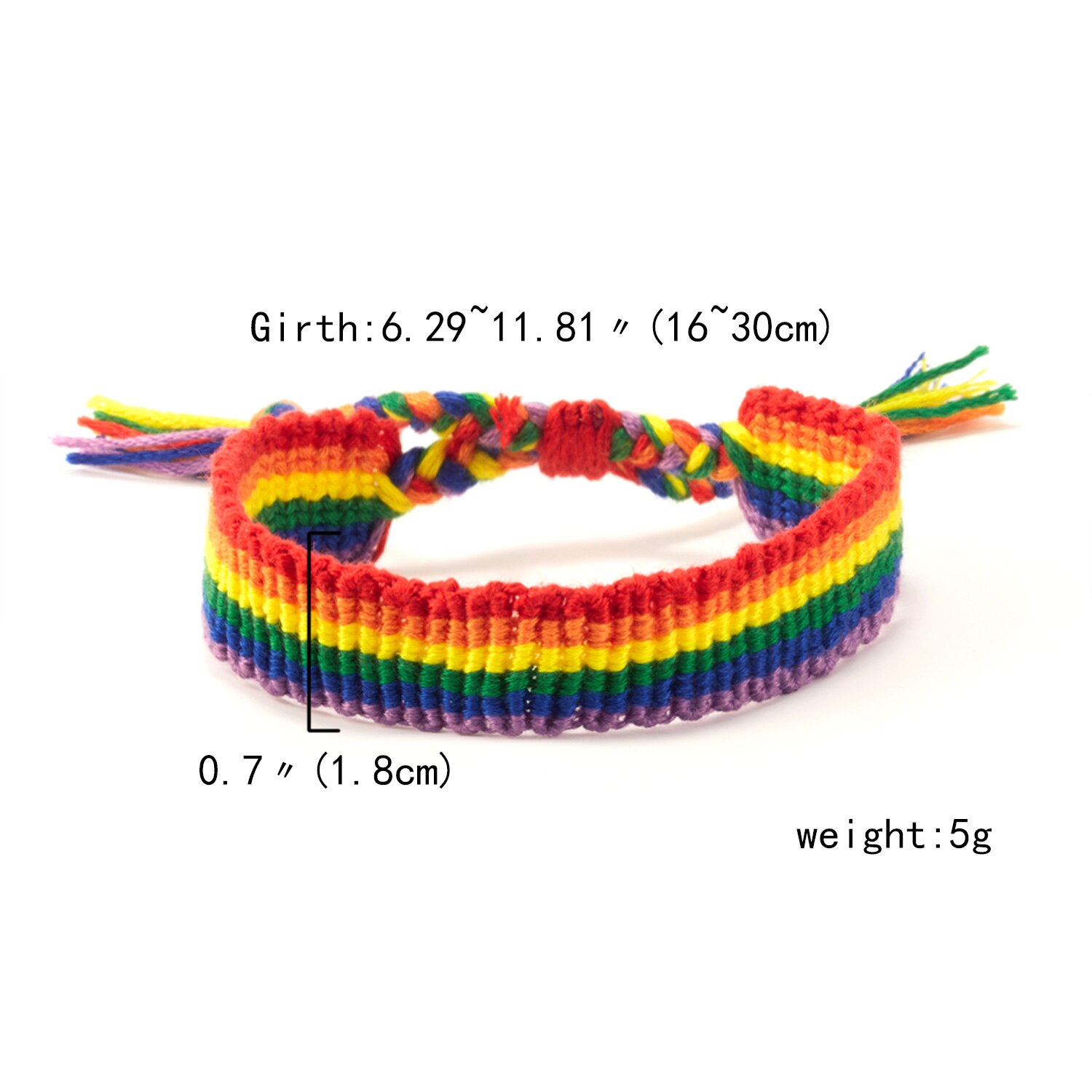 Handmade LGBT Rainbow Lesbians Gays Pride Bisexuals Bracelets for Women Girls Pride Woven Braided Men Couple Friendship Jewelry: 2