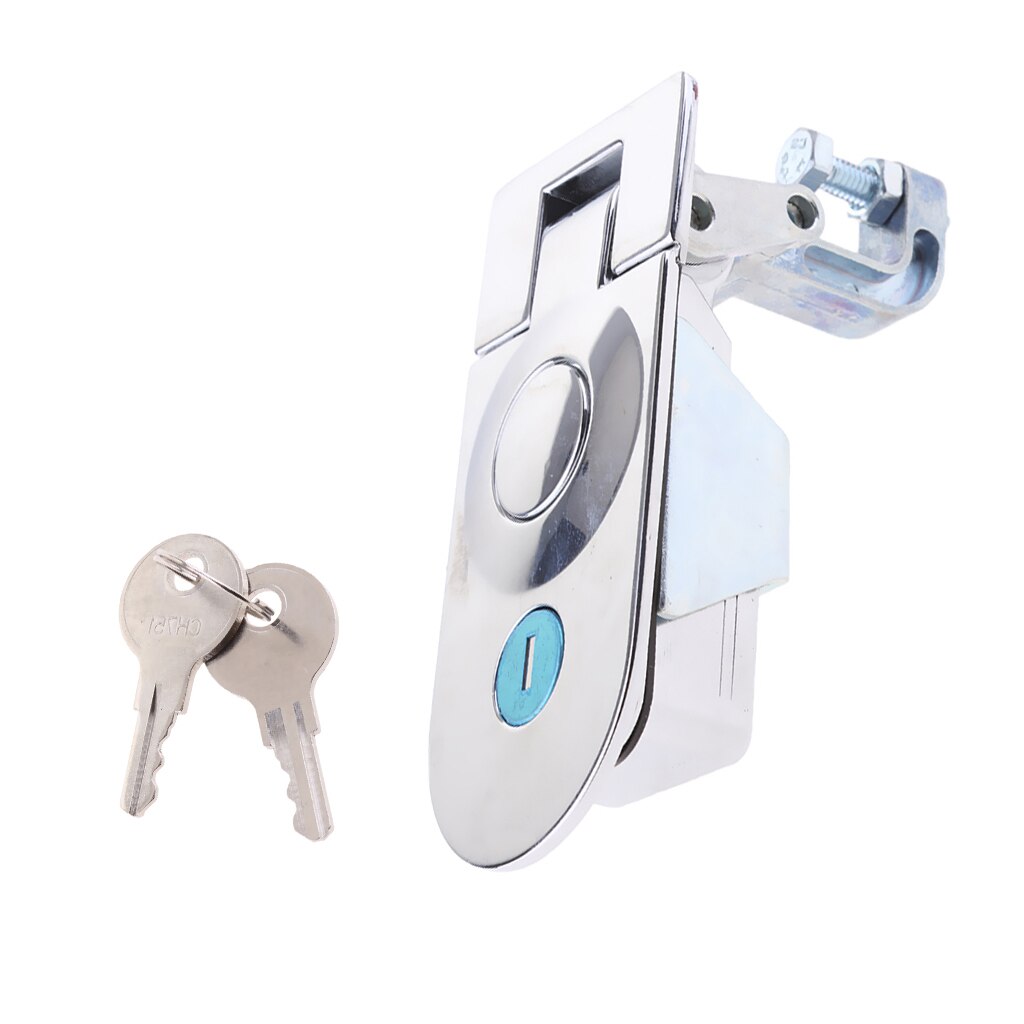 Powder Coated Zinc Alloy Sealed Lever Compression Latch, - Door Lock Security Adjustable Grip: Chrome