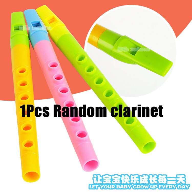 3 pçs de madeira de plástico harmônica 8-tom cor piano clarinete educação precoce música brinquedo do bebê educacional instrumento musical brinquedo yjn: 1 clarinet