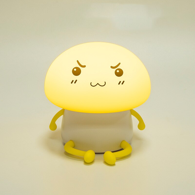Silicone Light Touch Sensor LED USB Pat Light Cartoon Cute Pet Colorful Atmosphere Light Night Light for Kids Bedroom: 0.2W Yellow