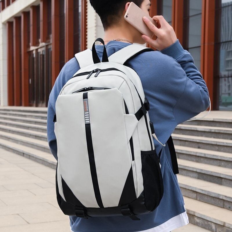 Hohe Kapazität Männer Rucksack 15,6 Zoll Laptop Rucksäcke Usb Ladung Reise Bagpack Studenten Schule Taschen