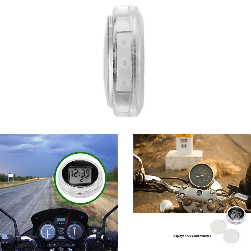 DTREEL Mini Orologio Digitale Per Moto E Bici - Impermeabile IP64, Adesivo 3M - Foto 7