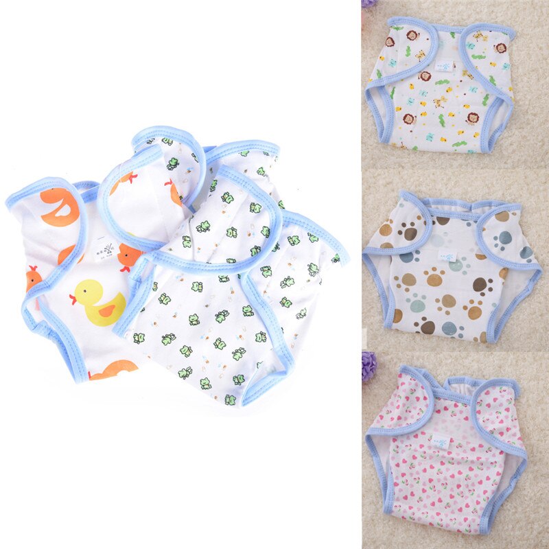 Baby Accessories Cute Animals Printed Cotton Diapers Washable Baby Diapers for 0-2 years old baby