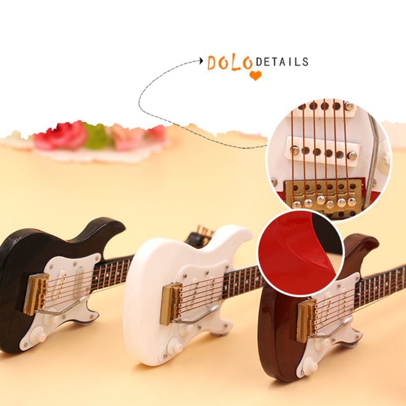 Mini Elektrische Gitaar Model Miniatuur Guitarra Replica Instrument Decor Ornament