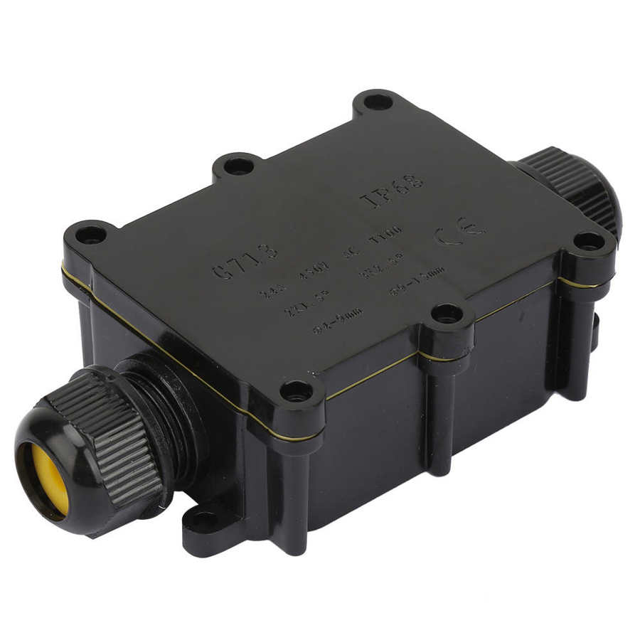 Junction Box IP68 Waterproof Outdoor Multiple ways Plastic Electrical Junction Box Case Cable Wire Connector Protect