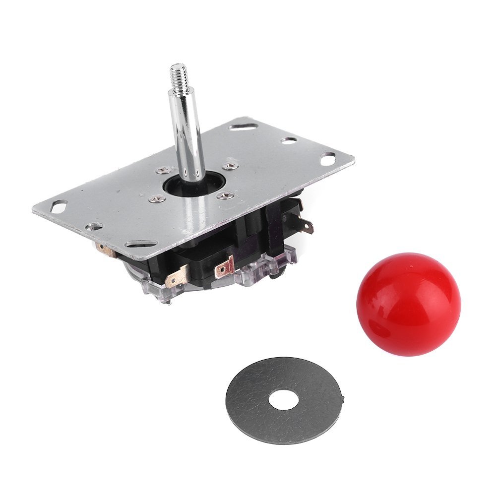 8 -wege-joystick, arcade-joystick, diy-joystick, kampfstick-teile für videospiele, sehr robuste konstruktion, rot