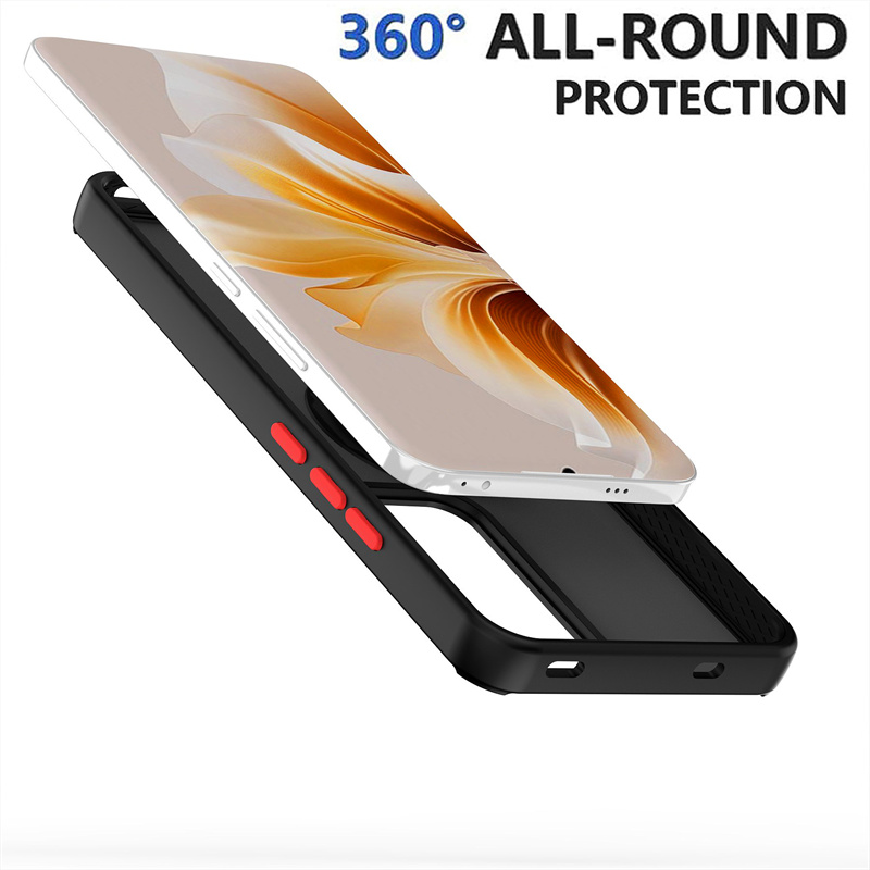 Hårdt pc stødsikkert mat pansercover til oppo reno 12 pro 12 magnetisk ring, blød ramme 5g etui til oppo reno 12f 12 pro fundasider