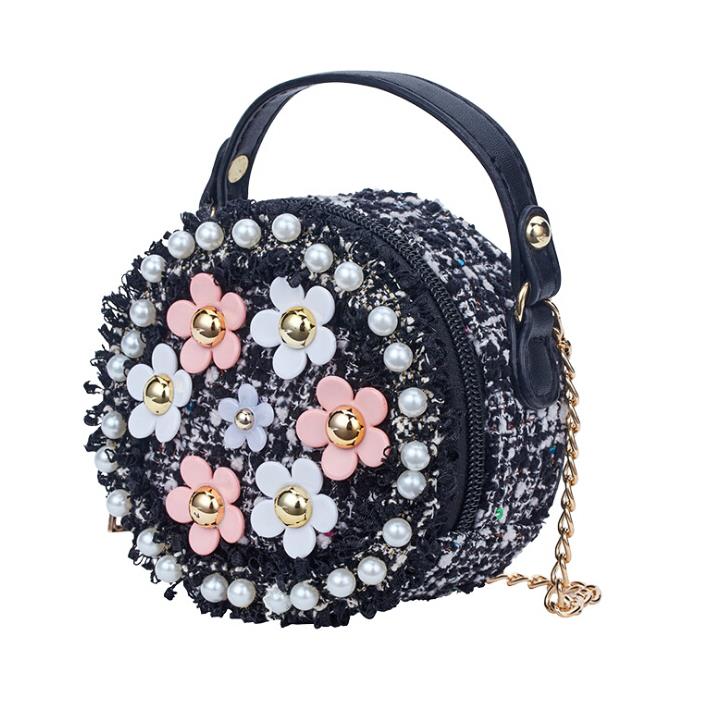 Sac à dos princesse pour filles, sacoche pour enfants, sacoche pour bébé, sac à épaule avec fermeture éclair: Black