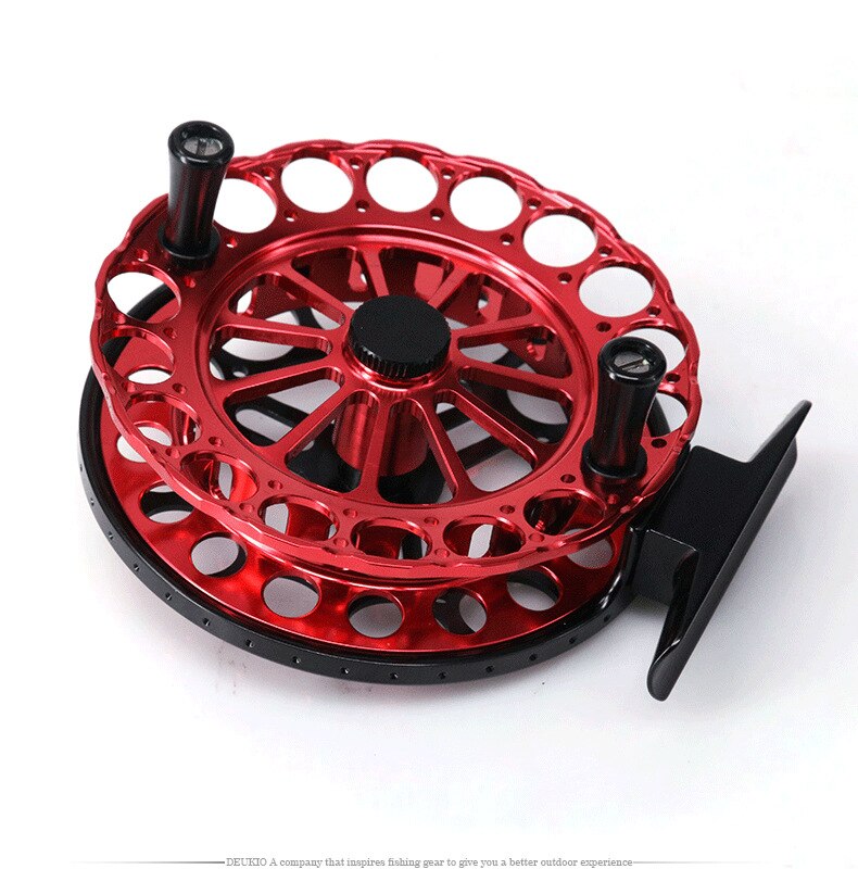 Fly Fishing Reel CNC Metal Flywheel Spool Outdoor Fish Tackle Gear Fishing Equipment Spinning Coil Japan Ultralight: 90 black red