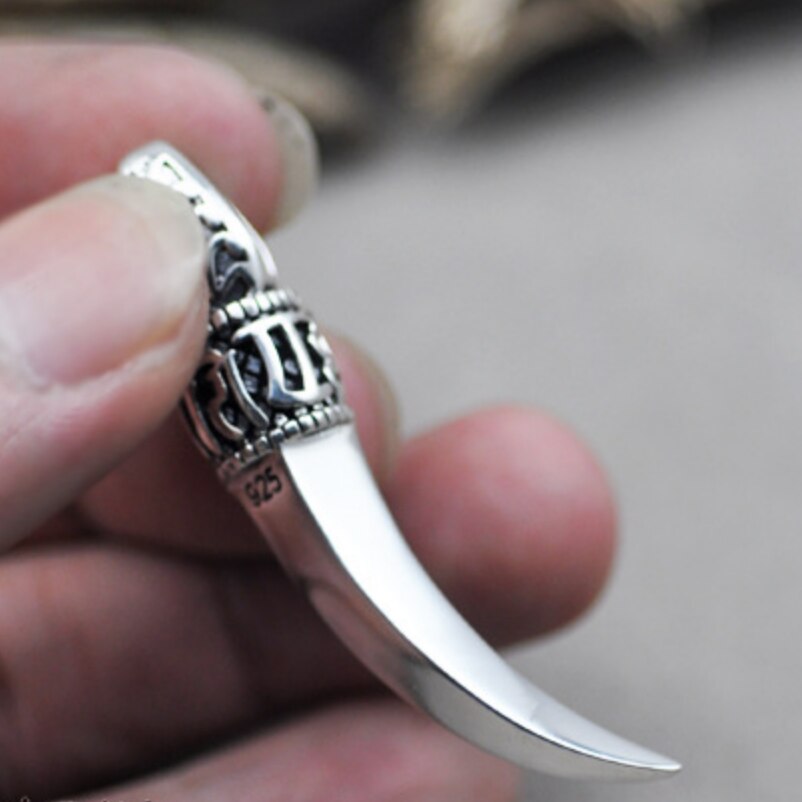 Pure Silver Thai Silver Spike 925 Silver Pendant For Men Male Vintage Body S925 Jewelry (HY)