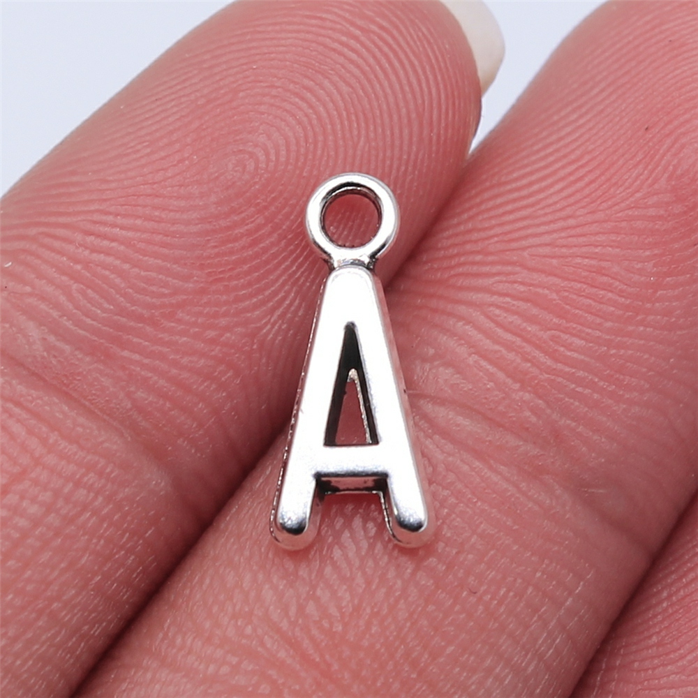WYSIWYG 26pcs 16mm Alfabet A-Z Letters Charms Antiek Zilver Kleur Hangers Maken DIY Handgemaakte Tibetaanse Vinden Sieraden: Licht Geel Goud Kleur