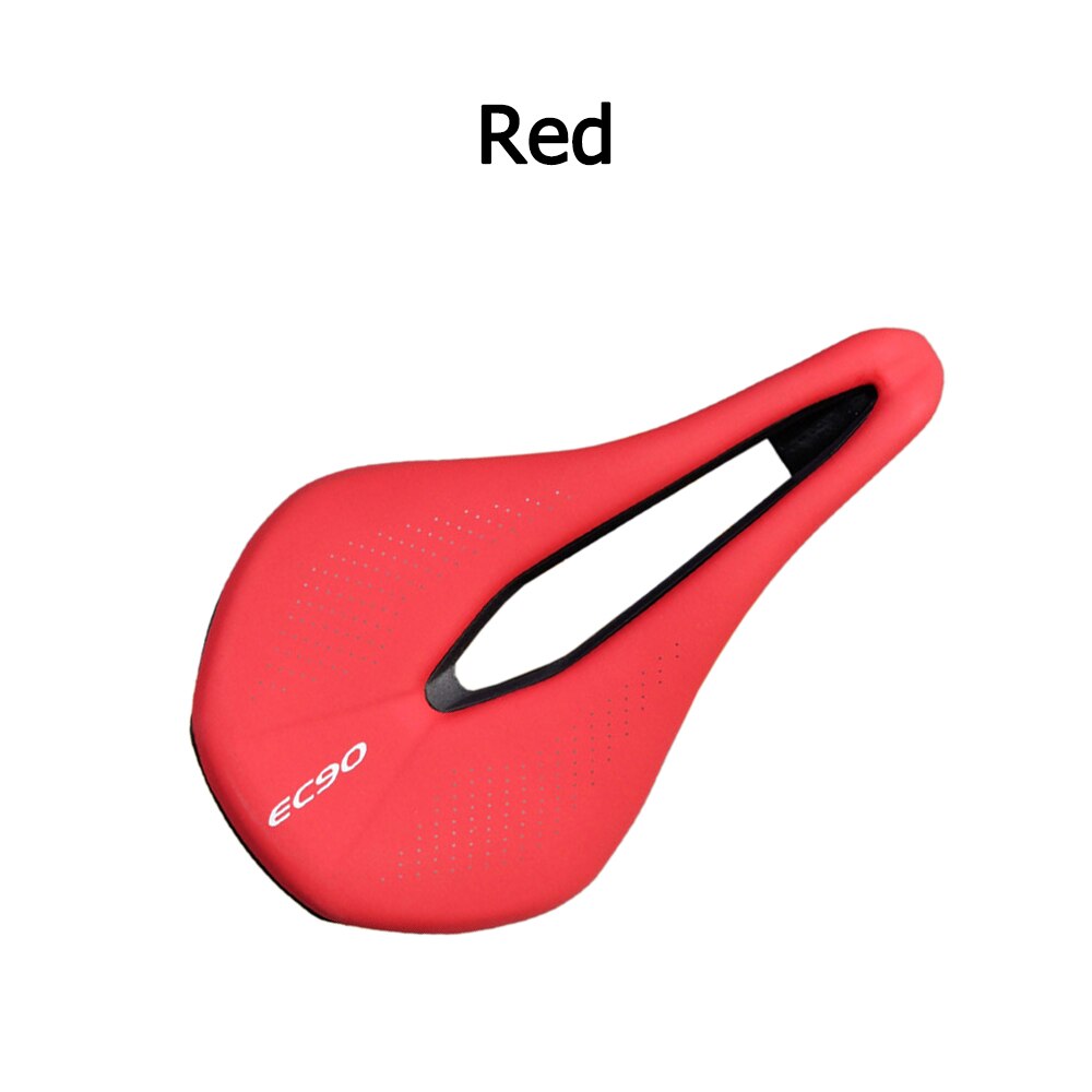 Bicycle Seat Saddle MTB Road Bike Seat Mountain Bike Training Racing Saddle Breathable Soft Comfortable Seat Cushion for Cycling: Red