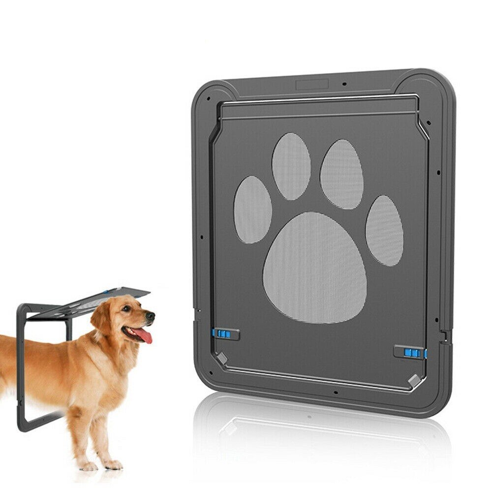 Magnetische Automatische Lock/Afsluitbare Pet Kat Hond Flap Veilig Screen Deur Poort S/L