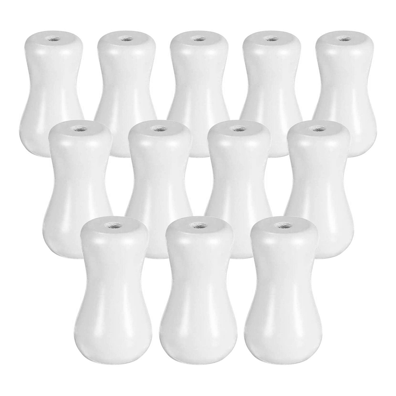 12 Pack Window Blind Wood Cord Knobs Wooden Hanging Ball Blind Small Pendants Drops Pull End for Blinds or Shades: white