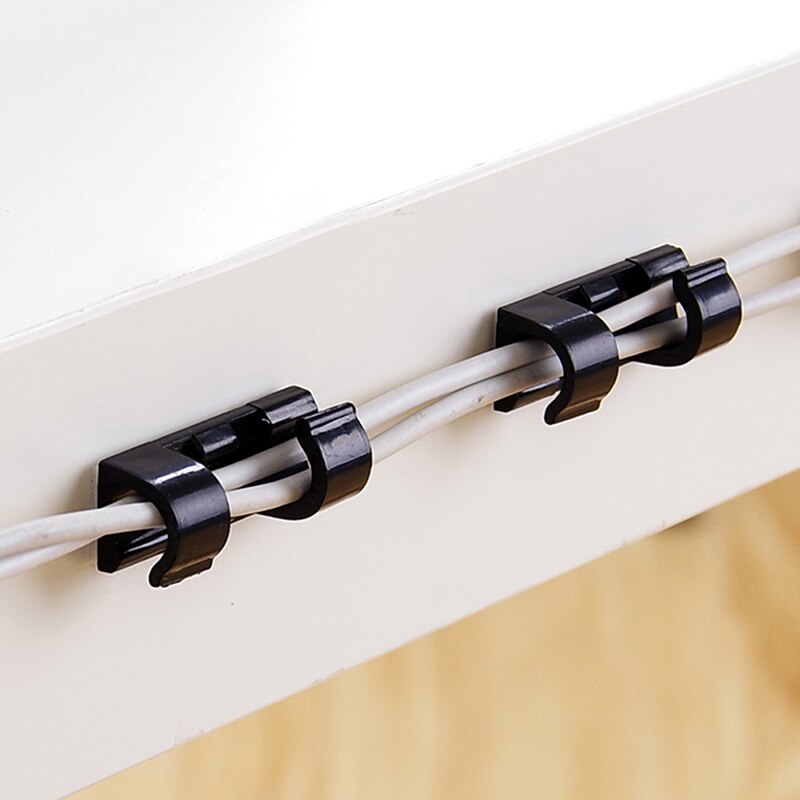 Clips de plástico transparente para Kabel, organizador de Clips de plástico para Klem, Dls Homeful, 20 unidades