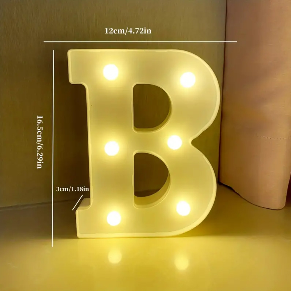 1pc Decorative Letter Led Light Emitting Decoration Battery Night Light Used For Family Weddings Birthdays Parties Letter Lights