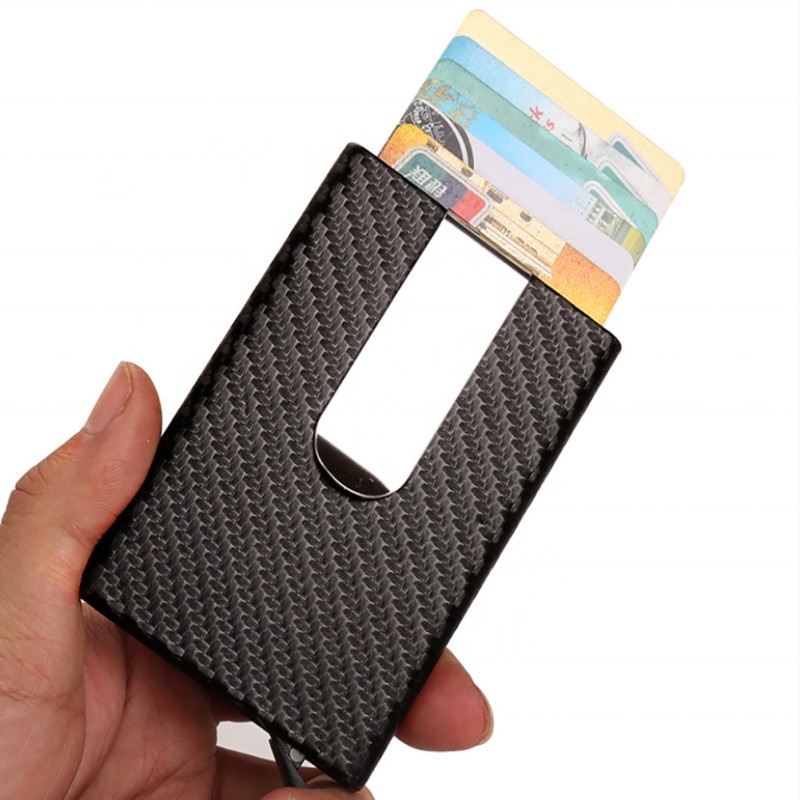 Automatische Pop-Up Creditcardhouder Mannen Aluminium Zaken Id Card Opslag Houders Slanke Portemonnee Voor Mannen Mode kaarthouder