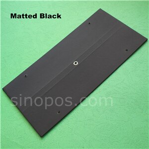 Swatch Header Hanger With Rivets, fabric samples binding holder textile leather material collecting stack book card display hook: matt black / 30cm overall