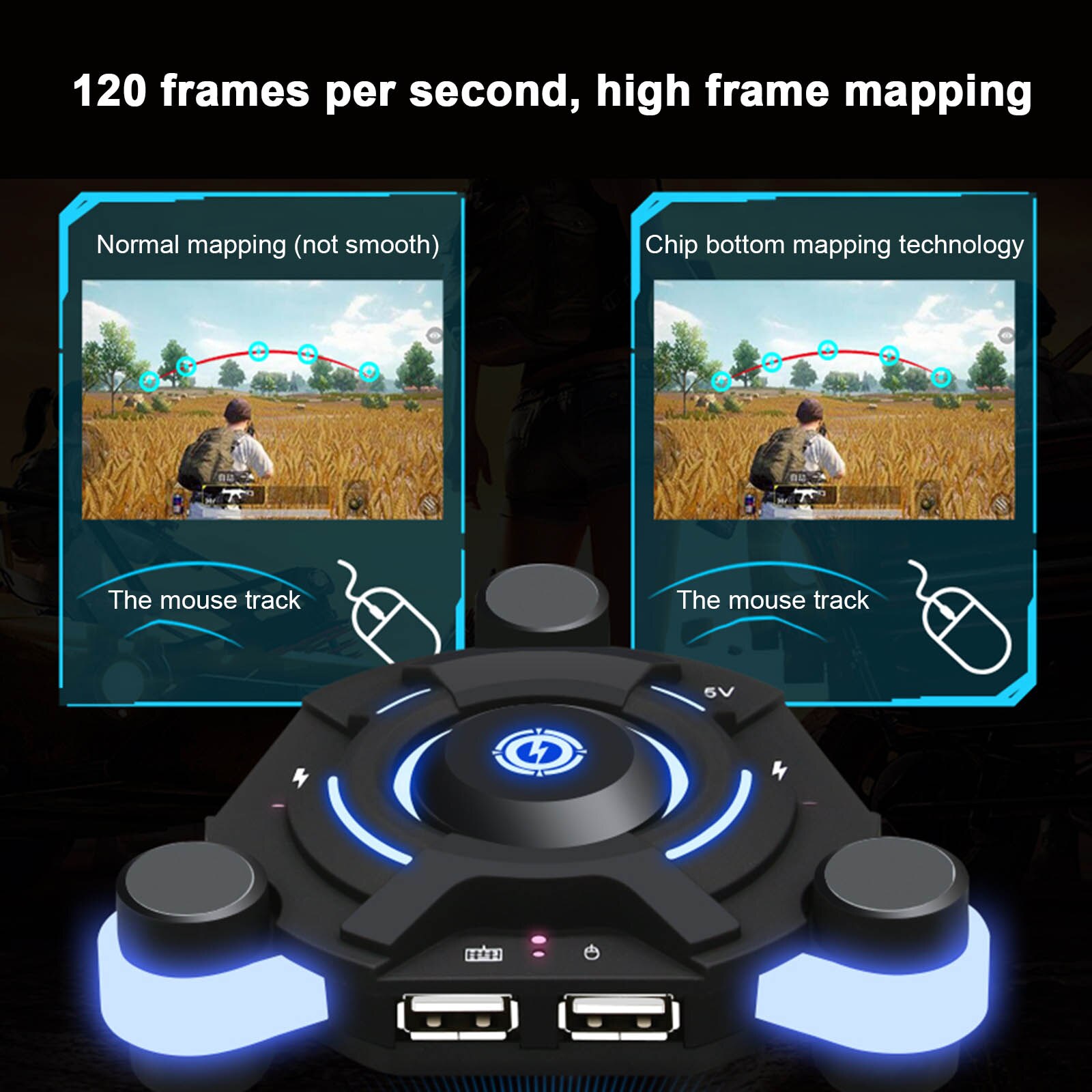 K2 USB Keyboard Mouse Converter Adapter Bluetooth Mobile Game Controller for Android/iOS Keyboard Mouse Converter for PUBG