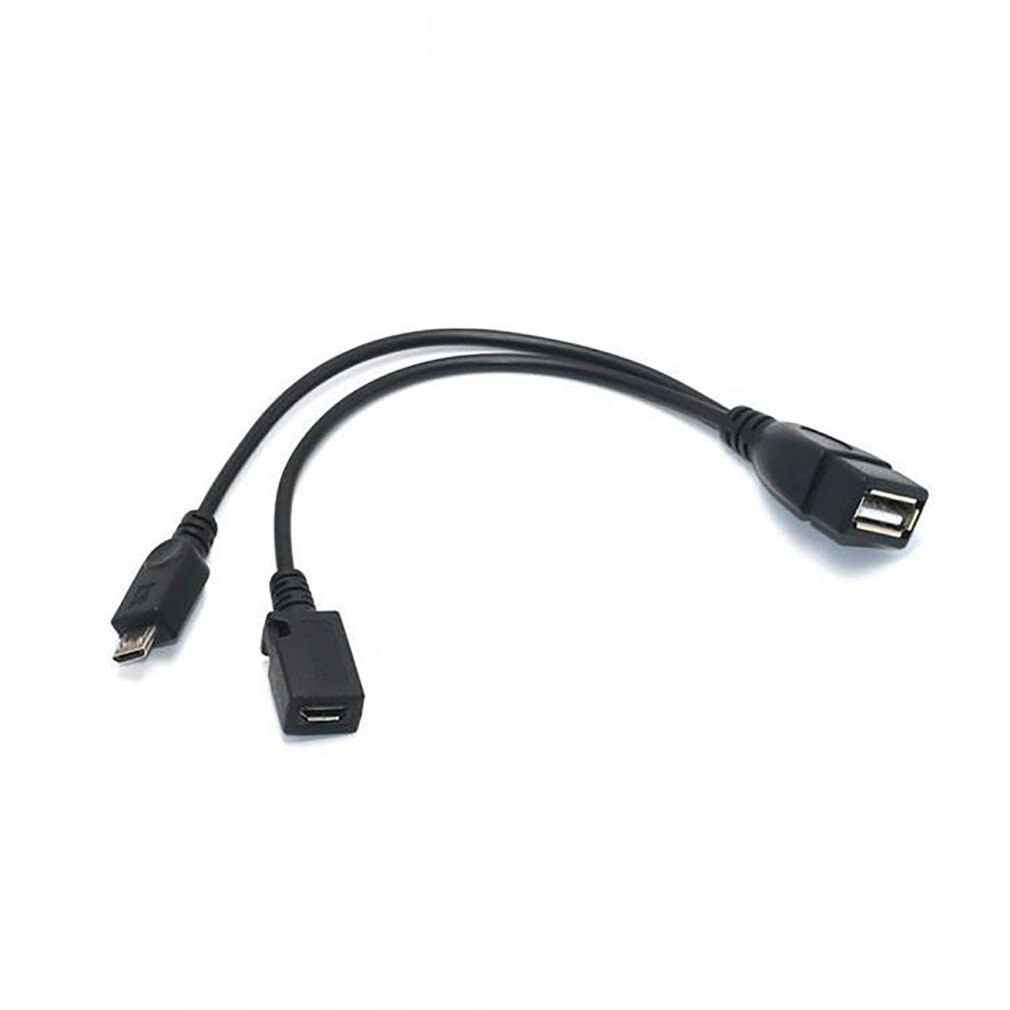 1 in 2 otg micro usb host power y splitter usb adapter naar micro 5 pin mannelijke vrouwelijke kabel duurzame micro usb otg kabel