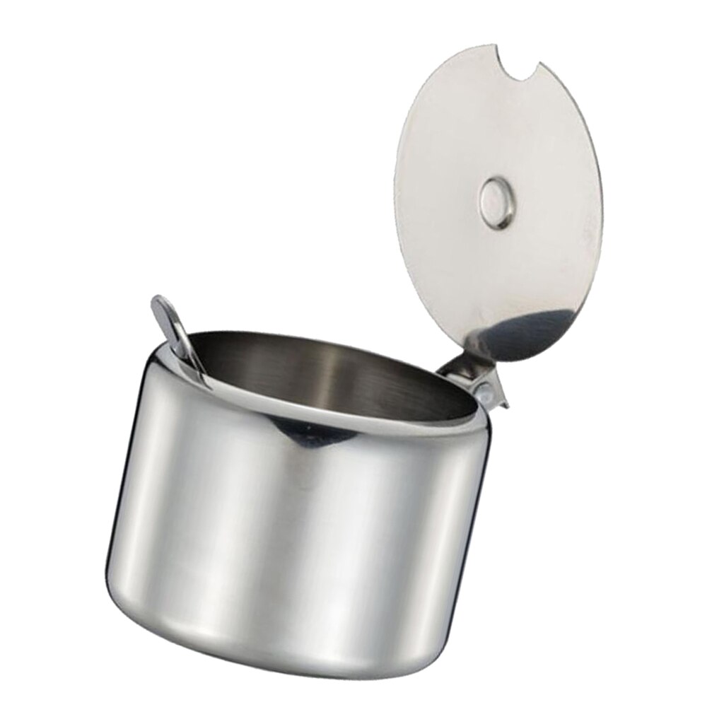 200ml/285ml Spice Jar Seasoning Can Kitchen Stainless Steel Sugar Salt Box for home, hotel, restaurant, canteen, noshery, BBQ