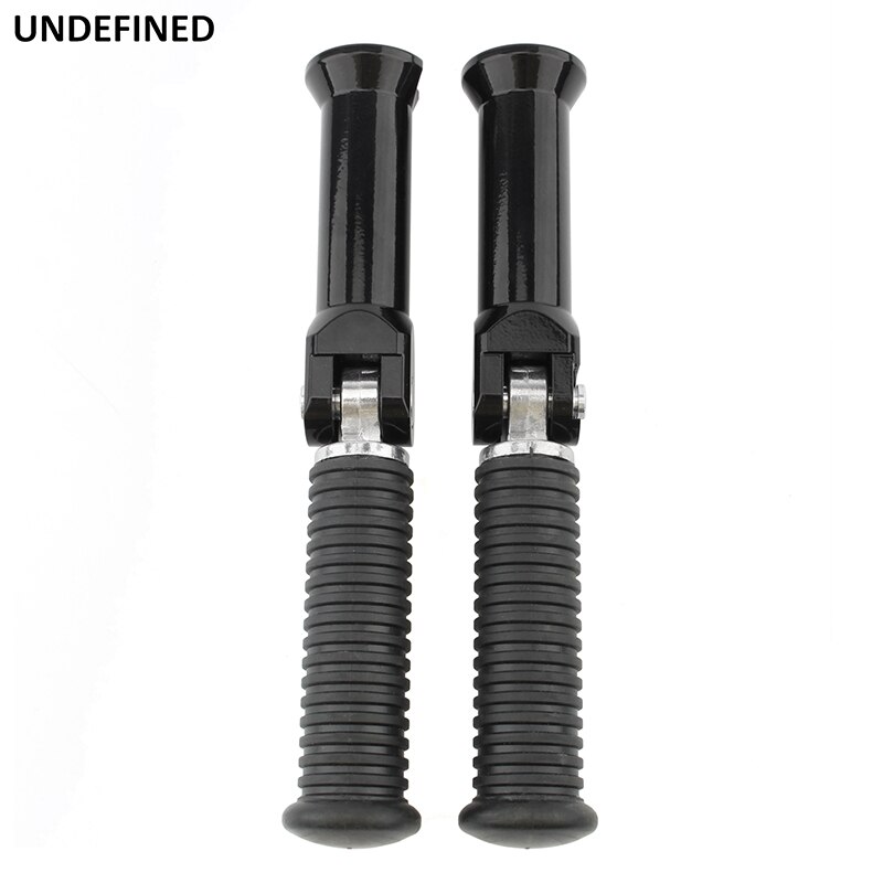 Black Passenger Footrests Support Kit CNC Aluminum Rubber Foot Pegs For Harley Low Rider Fat Bob Breakout FLDE FLHC/S: V