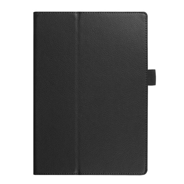 Odwróć ochronny, matowy liczi PU skórzany pokrowiec do Samsung Galaxy Tab 3 10.1 cala P5200 P5210 P5220 GT-P5200 pokrowiec na tableta + Film + długopis: black