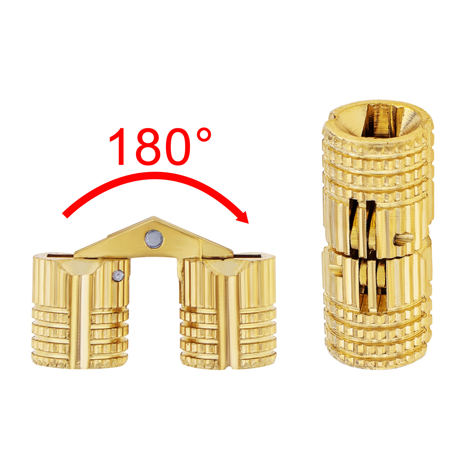 6/8/12pcs 8mm Hidden Barrel Hinges for Jewelry Box / Invisible Doors / Cabinets with 180 Degree Opening Angle,Furniture Hinges
