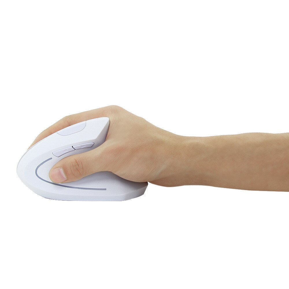 Wireless Mouse 2.4GHz - Ergonomic Vertical Design - 1600DPI - USB Receiver - Silent Click - Right Handed