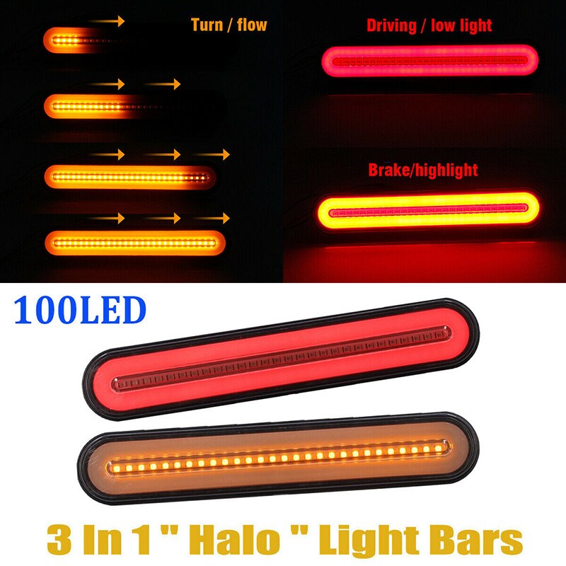 Baglygter 12-24V - Stop Flowing Turn Signal til RV Trailer