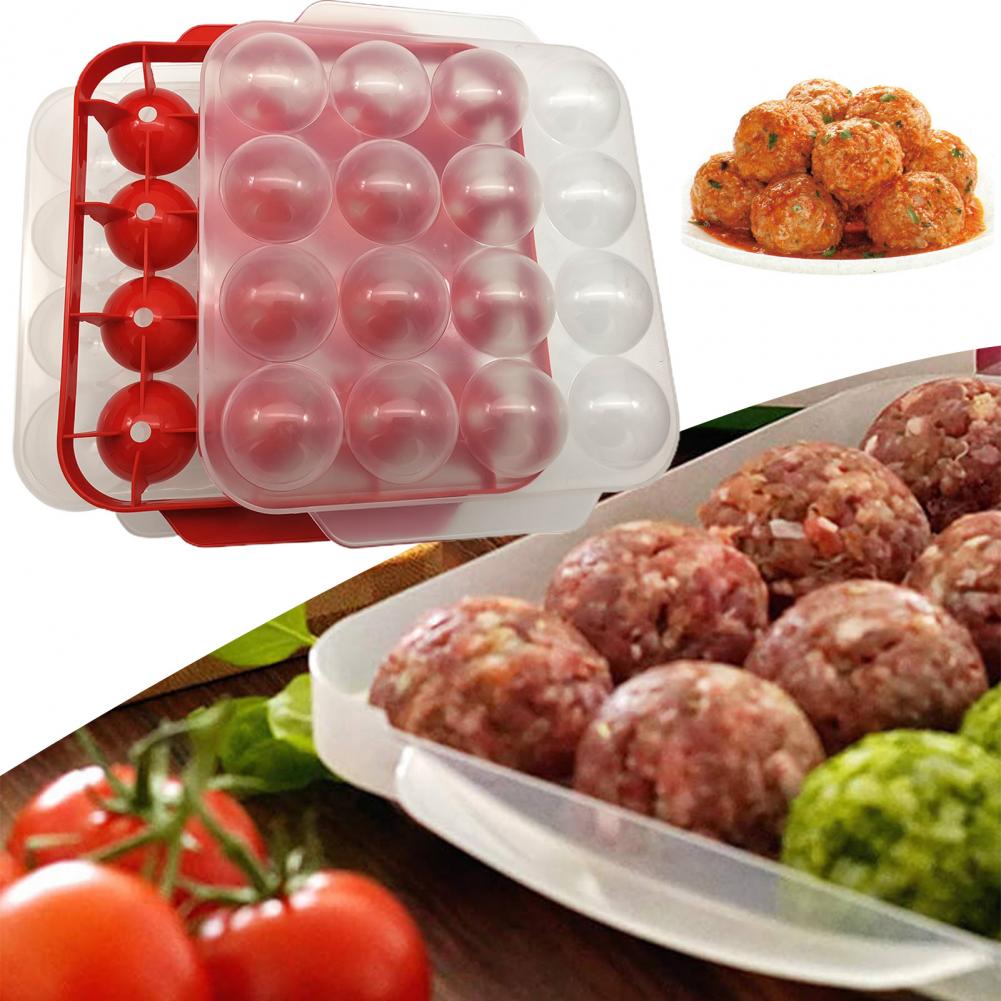 Meat Balls Plate Safe Meatball Making Tray PP Reusable Useful Easy Patty Meatball Making Tray
