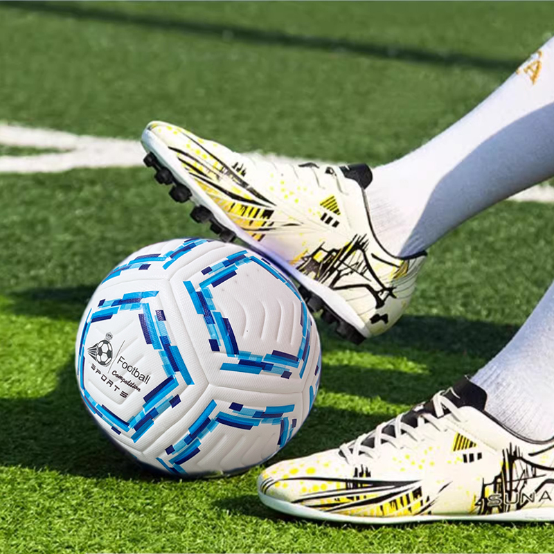 Professionele wedstrijdvoetbal voor jongeren/volwassenen, maat 5, Slijtvast, dagelijkse trainingsvoetbal, PU-thermisch gebonden technologie