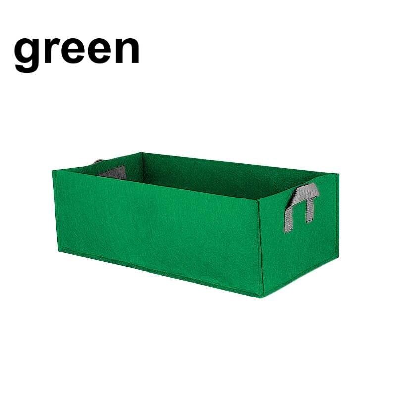 Bolsas rectangulares grandes para cultivo de verduras, maceta de Groot para plantación de vivero de jardín, bolsa de macetas no tejida de fieltro anticorrosión: green / 40x30x20cm