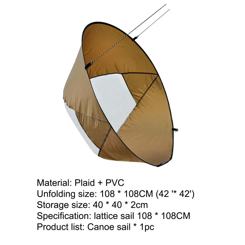 46 Inch Foldable Kayak Boat Wind Sail Transparent Canoe Kayak Sail Canoe Boats Drifting Wind Sail With Clear Window for Surfing