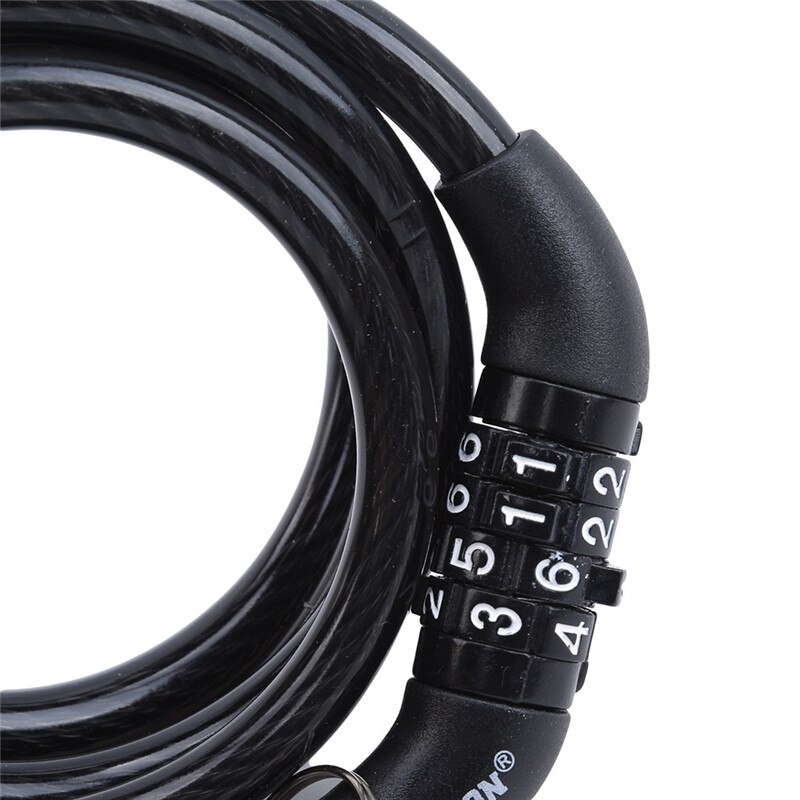Lock Security Code Lock Multifunctional Bicycle Lock Anti-Theft Security Code Combination Lock Strengthen Steel Bike Cable