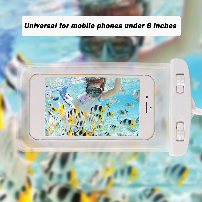 6 zoll Klar Treiben praktisch trocken Beutel PVC Wasserdichte praktisch Tasche für Schwimmen Tauchen Telefon Tasche