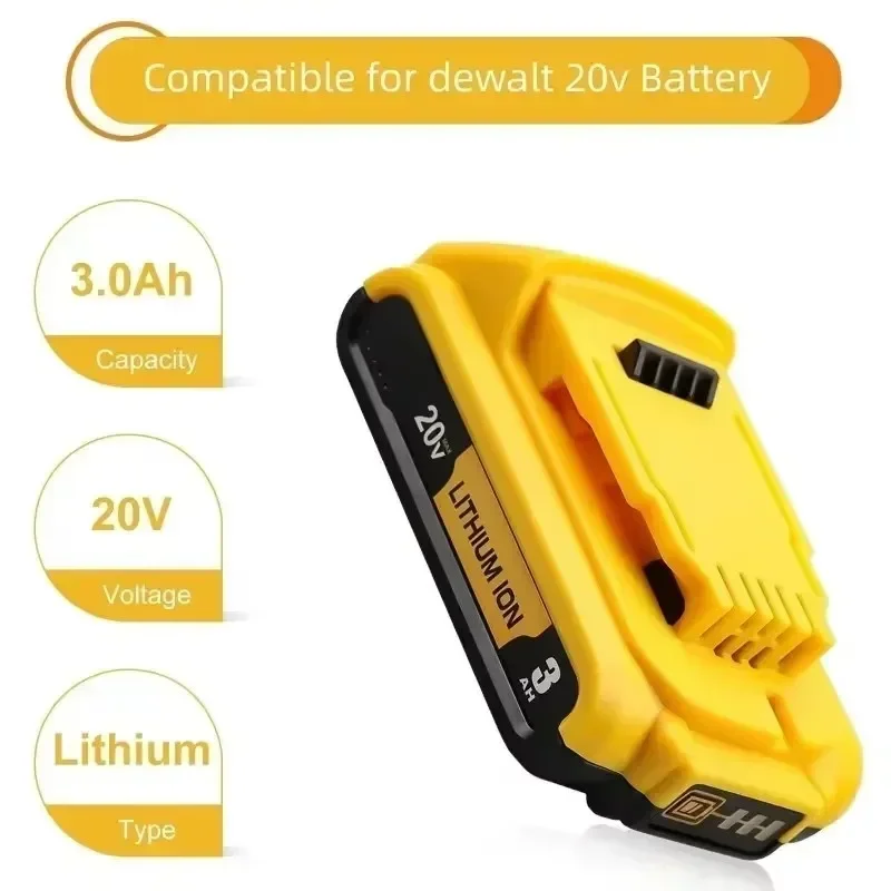 for DeWalt 18v 20Volt Max Lithium Ion Batteries 20V 3Ah DCB203 Li ion Battery ReplacementDCB206 DCB205 DCB204 DCB200Power Tools